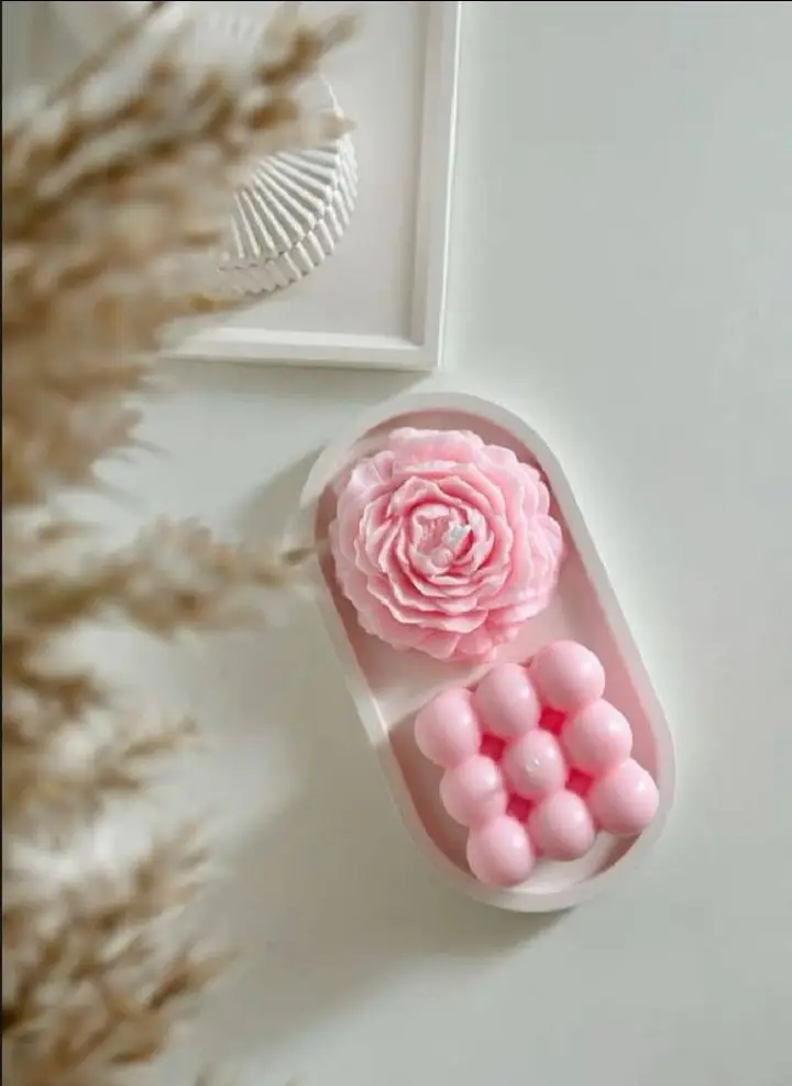Blush Rose & Bubble Tray
